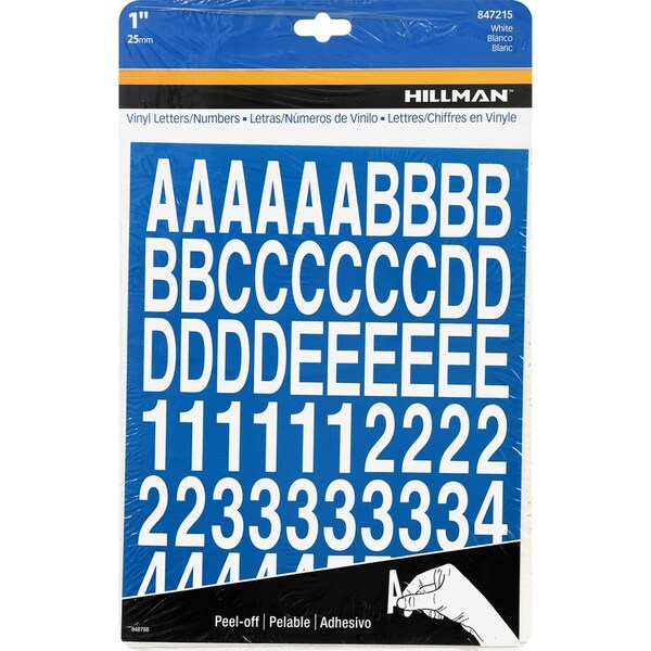 Hillman 1 in. White Vinyl SelfAdhesive Letter and Number Set 09 AZ